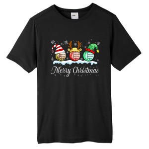 Christmas Volleyball Ball Santa Hat Funny Sport Xmas Tall Fusion ChromaSoft Performance T-Shirt