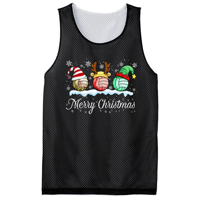 Christmas Volleyball Ball Santa Hat Funny Sport Xmas Mesh Reversible Basketball Jersey Tank