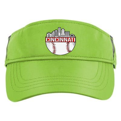 Cincinnati Vintage Baseball Distressed Retro Adult Drive Performance Visor