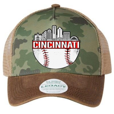 Cincinnati Vintage Baseball Distressed Retro Legacy Tie Dye Trucker Hat