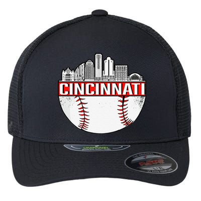 Cincinnati Vintage Baseball Distressed Retro Flexfit Unipanel Trucker Cap