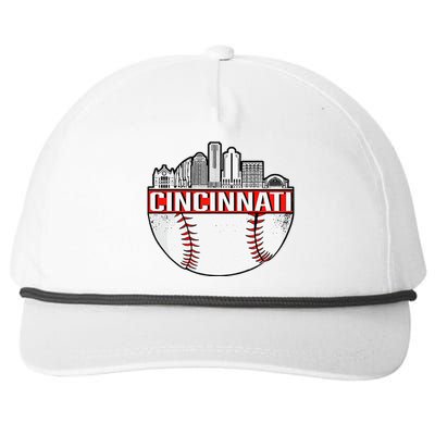 Cincinnati Vintage Baseball Distressed Retro Snapback Five-Panel Rope Hat