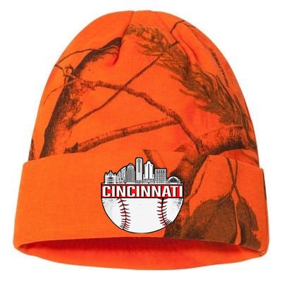 Cincinnati Vintage Baseball Distressed Retro Kati Licensed 12" Camo Beanie