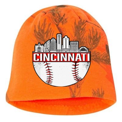 Cincinnati Vintage Baseball Distressed Retro Kati - Camo Knit Beanie