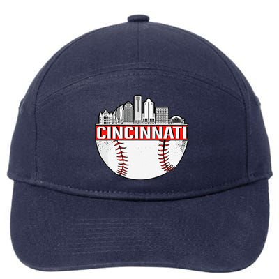 Cincinnati Vintage Baseball Distressed Retro 7-Panel Snapback Hat