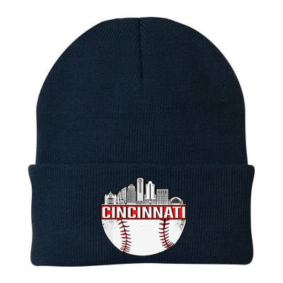 Cincinnati Vintage Baseball Distressed Retro Knit Cap Winter Beanie