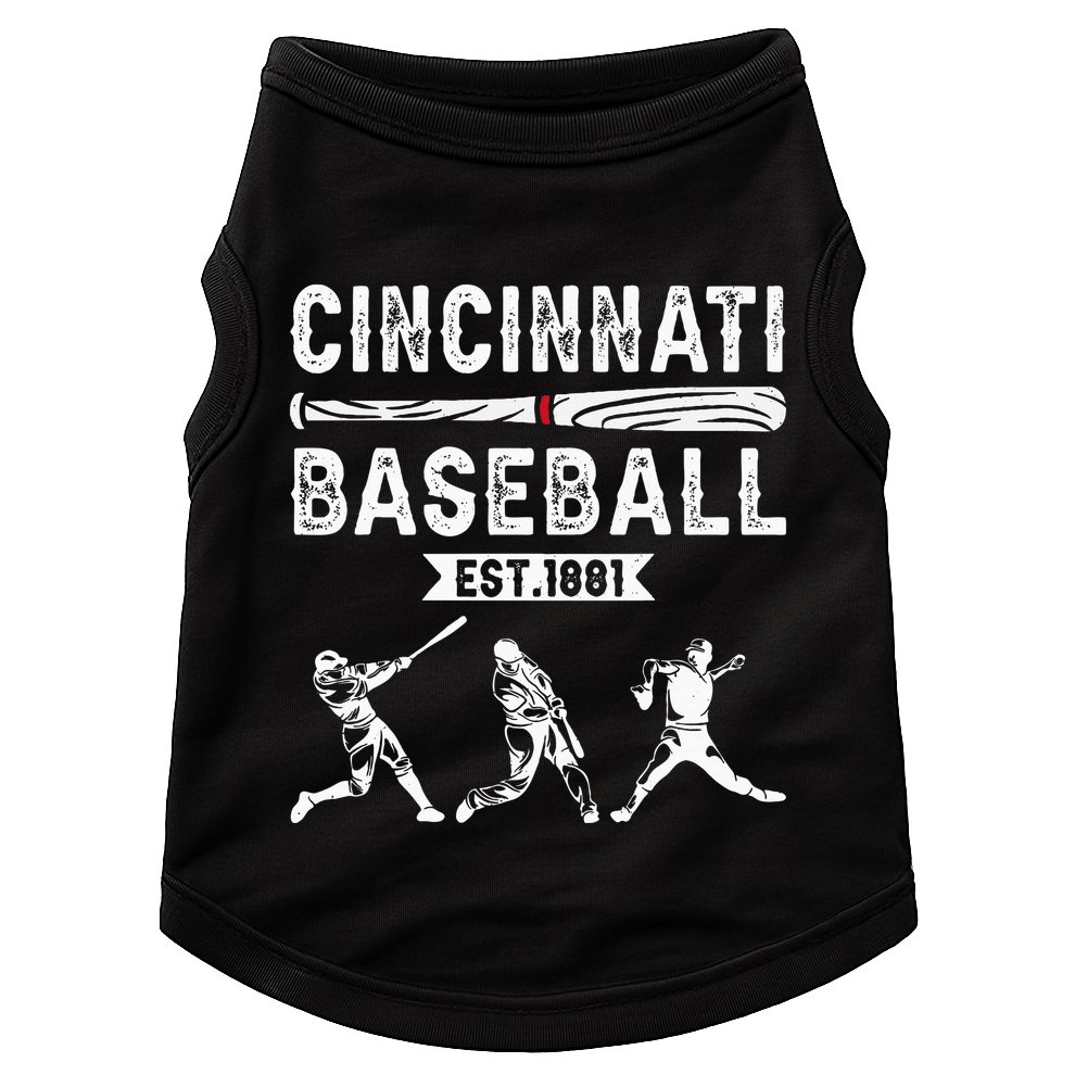 Cincinnati Vintage Baseball Lover Doggie Tank