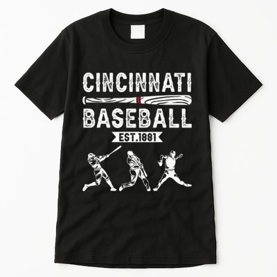 Cincinnati Vintage Baseball Lover Tall T-Shirt