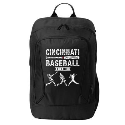 Cincinnati Vintage Baseball Lover City Backpack