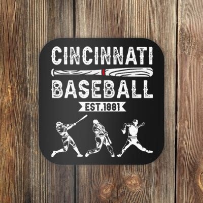 Cincinnati Vintage Baseball Lover Coaster