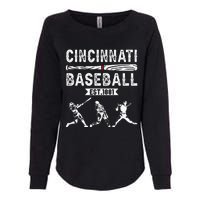 Cincinnati Vintage Baseball Lover Womens California Wash Sweatshirt