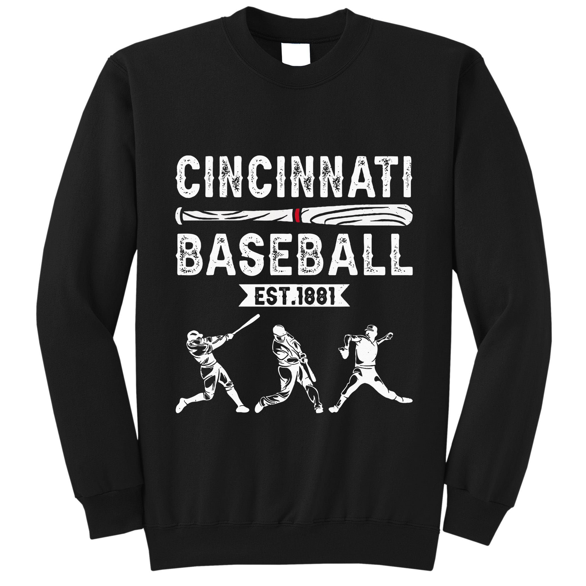 Cincinnati Vintage Baseball Lover Tall Sweatshirt
