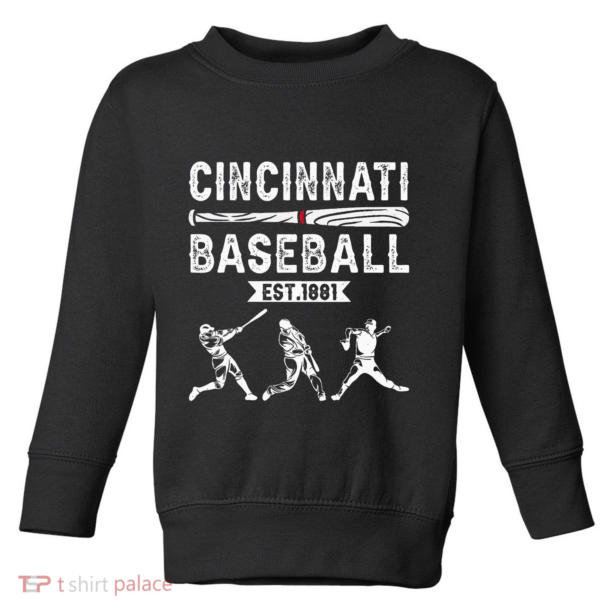 Cincinnati Vintage Baseball Lover Toddler Sweatshirt