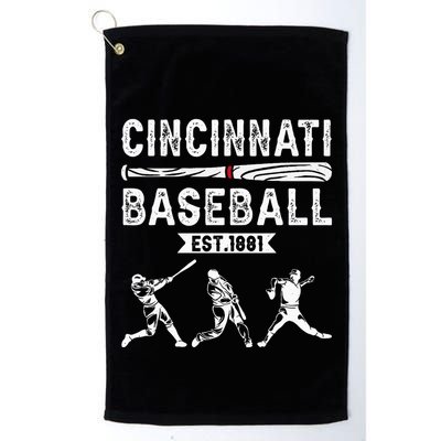 Cincinnati Vintage Baseball Lover Golf Towel
