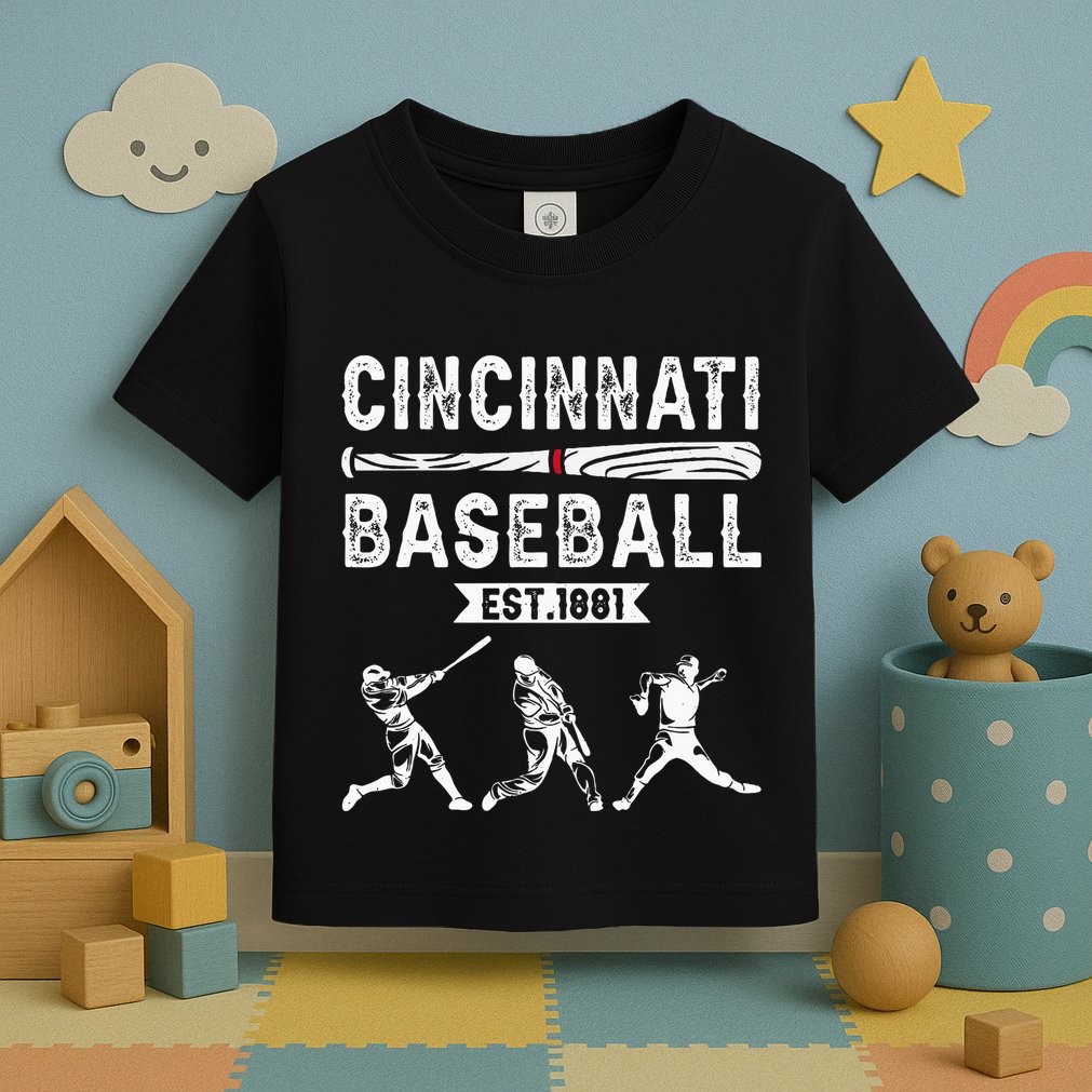 Cincinnati Vintage Baseball Lover Toddler T-Shirt