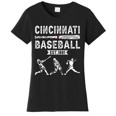 Cincinnati Vintage Baseball Lover Women's T-Shirt