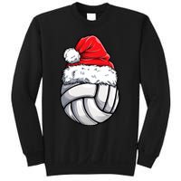 Christmas Volleyball Ball Santa Hat Funny Sport Xmas Sweatshirt