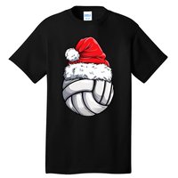 Christmas Volleyball Ball Santa Hat Funny Sport Xmas Tall T-Shirt