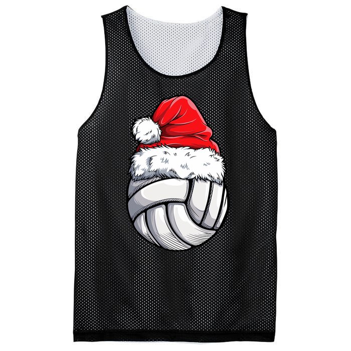 Christmas Volleyball Ball Santa Hat Funny Sport Xmas Mesh Reversible Basketball Jersey Tank