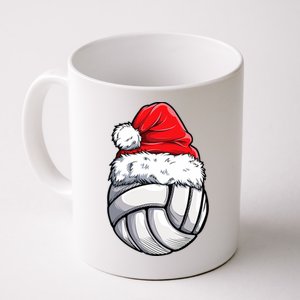 Christmas Volleyball Ball Santa Hat Funny Sport Xmas Coffee Mug