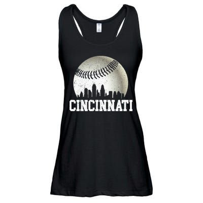 Cincinnati Vintage Baseball Ladies Essential Flowy Tank