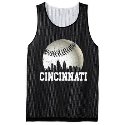 Cincinnati Vintage Baseball Mesh Reversible Basketball Jersey Tank
