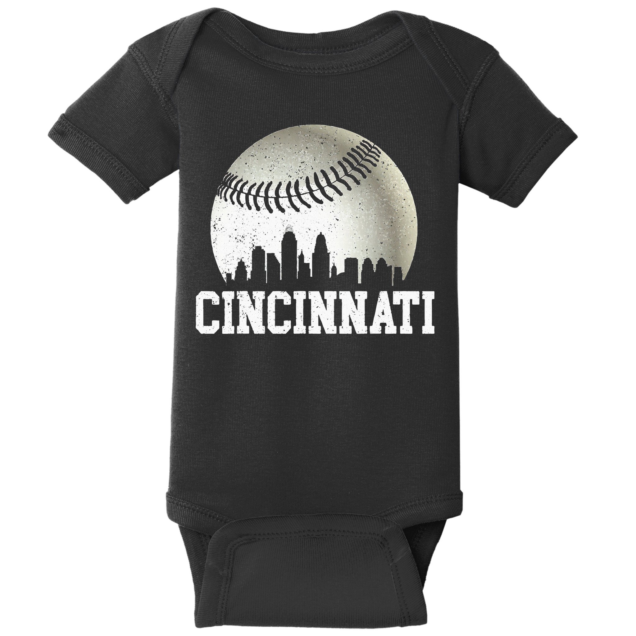 Cincinnati Vintage Baseball Baby Bodysuit