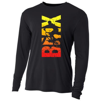 Cool Vintage Bmx Bike Fan Racing For Boy Girl Cooling Performance Long Sleeve Crew