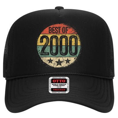 Circular Vintage Best of 2000 23 Year Old Gift 23rd Birthday High Crown Mesh Back Trucker Hat