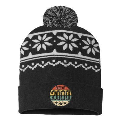 Circular Vintage Best of 2000 23 Year Old Gift 23rd Birthday USA-Made Snowflake Beanie