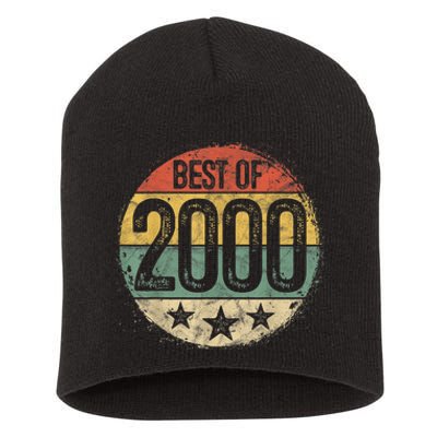 Circular Vintage Best of 2000 23 Year Old Gift 23rd Birthday Short Acrylic Beanie