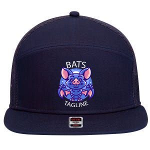 Cute Vampire Bats 7 Panel Mesh Trucker Snapback Hat