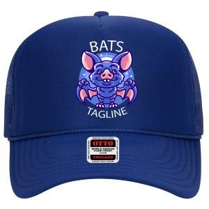 Cute Vampire Bats High Crown Mesh Back Trucker Hat