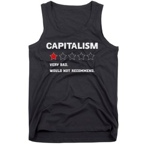 Capitalism Very Bad Would Not Recommend One Star Tank Top