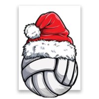 Christmas Volleyball Ball Santa Hat Funny Sport Xmas Girl Premium Poster