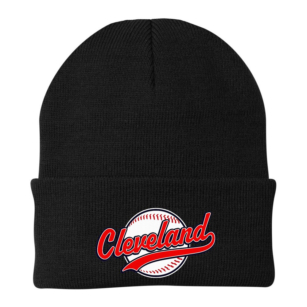 Cleveland Vintage Baseball Throwback Retro Design Beanie