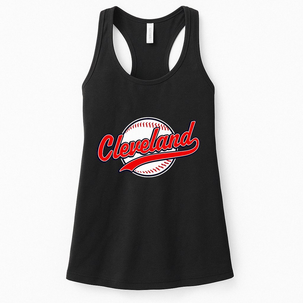 Cleveland Vintage Baseball Throwback Retro Design Womens Tank Top