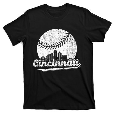 Cincinnati Vintage Baseball Distressed T-Shirt