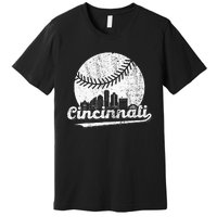 Cincinnati Vintage Baseball Distressed Premium T-Shirt