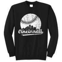 Cincinnati Vintage Baseball Distressed Tall Sweatshirt