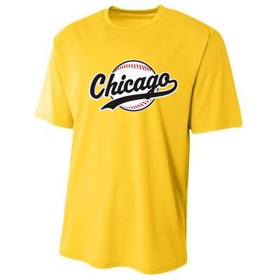 Chicago Vintage Baseball Throwback Performance Sprint T-Shirt