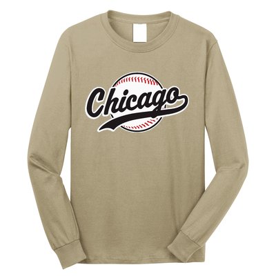 Chicago Vintage Baseball Throwback Long Sleeve Shirt