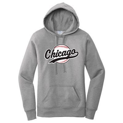 Chicago Vintage Baseball Throwback Women's Pullover Hoodie