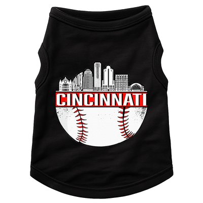 Cincinnati Vintage Baseball Tee Distressed Gameday Retro Doggie Tank