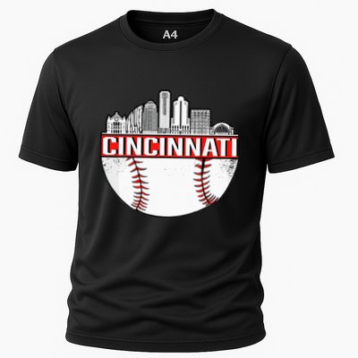 Cincinnati Vintage Baseball Tee Distressed Gameday Retro Performance Shirt
