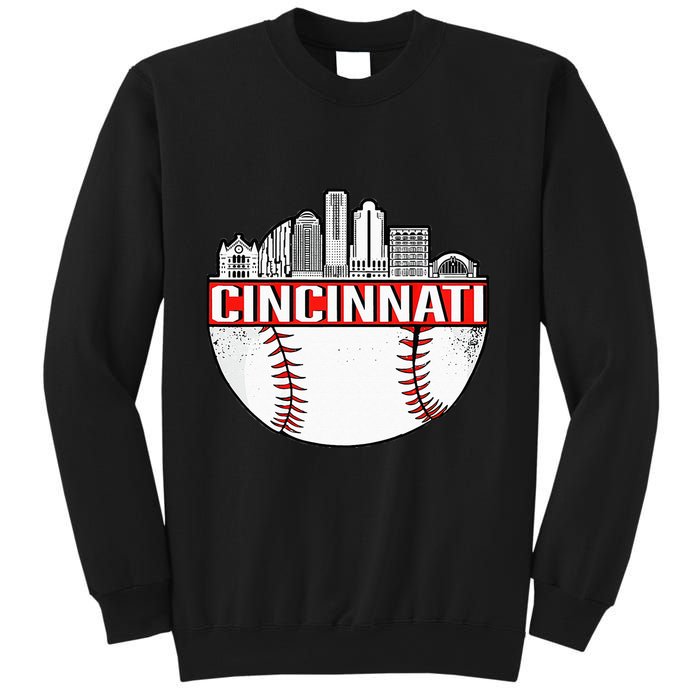 Cincinnati Vintage Baseball Tee Distressed Gameday Retro Sweatshirt