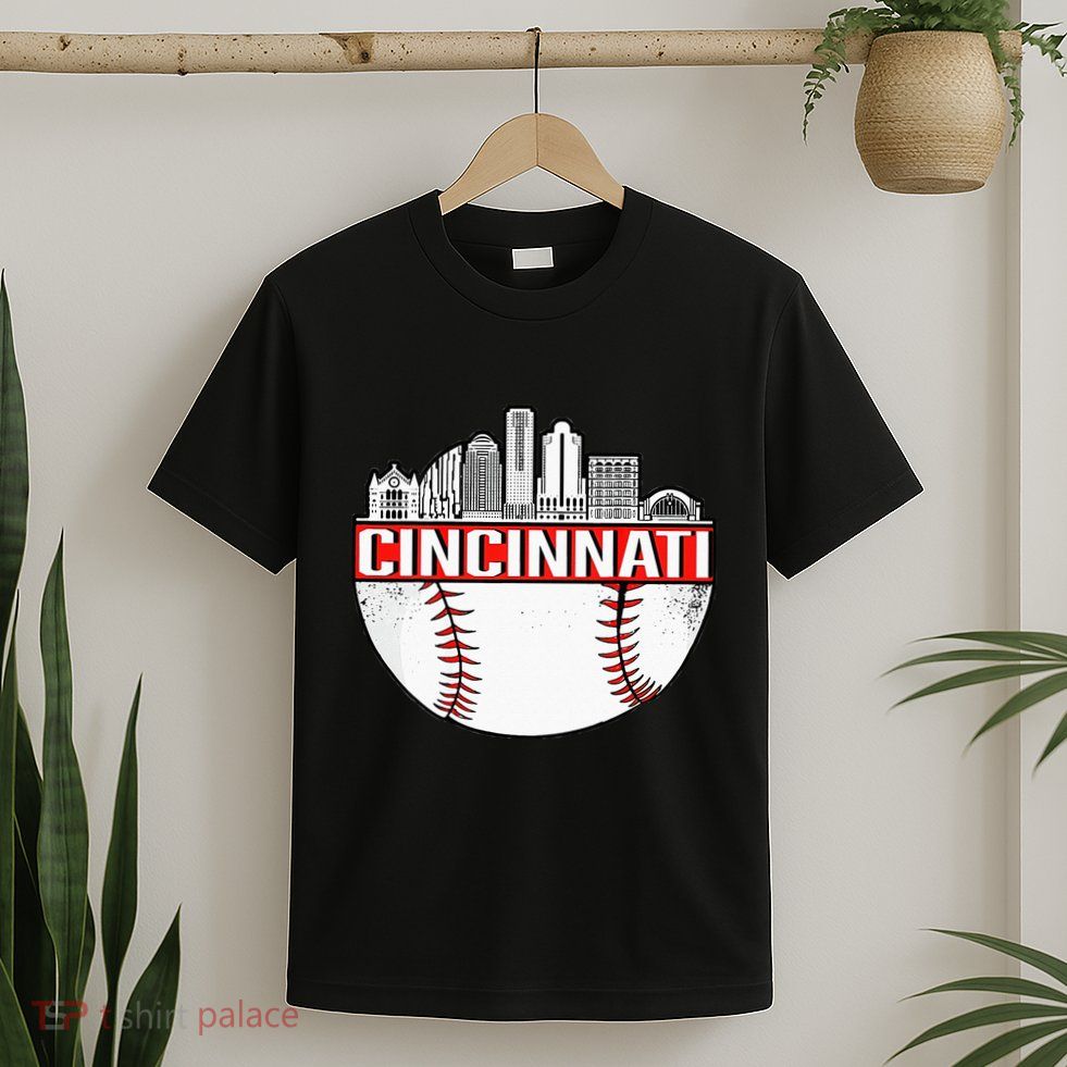 Cincinnati Vintage Baseball Tee Distressed Gameday Retro T-Shirt