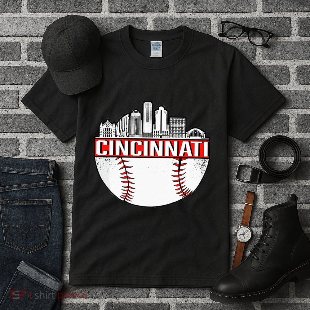 Cincinnati Vintage Baseball Tee Distressed Gameday Retro Tall T-Shirt