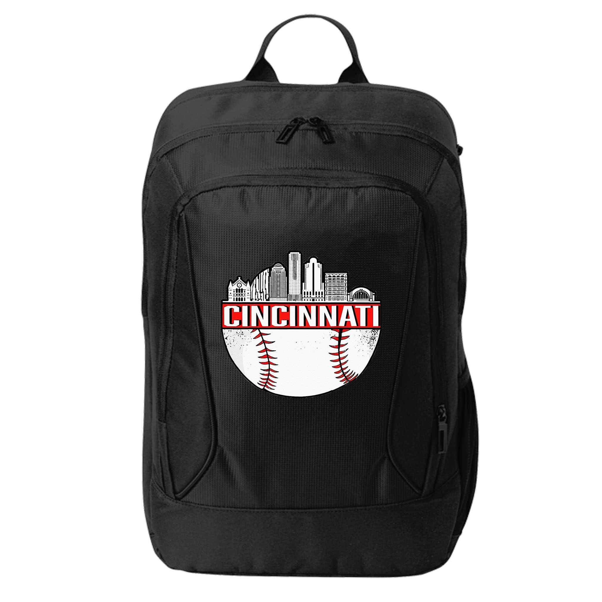 Cincinnati Vintage Baseball Tee Distressed Gameday Retro City Backpack
