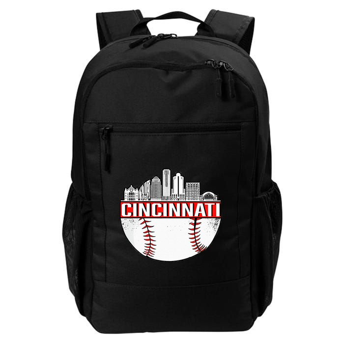 Cincinnati Vintage Baseball Tee Distressed Gameday Retro Backpack